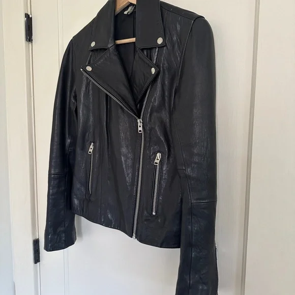 🖤 Gorgeous TOPSHOP 100% genuine leather motorcycle jacket - UK 10 / US 6